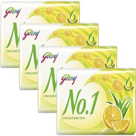 Godrej No.1 Lime and Aloe Vera Soap  (Combo Pack 3 + 1 Free, 150 g each)  (3 x 150 g)