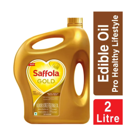Saffola Gold Pro Healthy Lifestyle Blended Oil Can  (2 L)