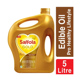 Saffola Gold Pro Healthy Lifestyle Blended Oil Can  (5 L)