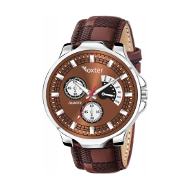 FOXTER New Arrival Brown Dial Brown Strap Analog Watch - For Men