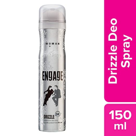 Engage New Metal Range Drizzle Deodorant Spray For Women, 150ml