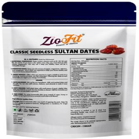 Ziofit Classic Seedless Sultan Dates 250gm