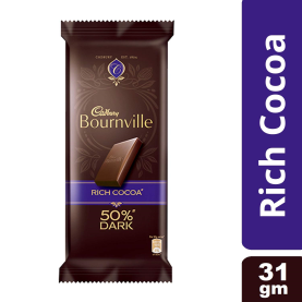 Cadbury Bournville Rich Cocoa Dark Chocolate Bar, 31 gm