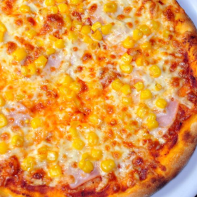 Tomato And Corn Double Topping Pizza